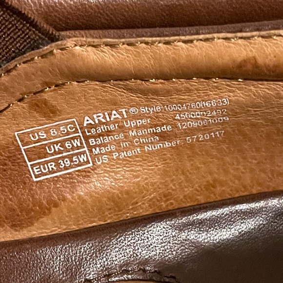 Ariat ATS Womens Brown Leather Clog Slip On Shoes Size 8.5 C 5720117 - Picture 10 of 12